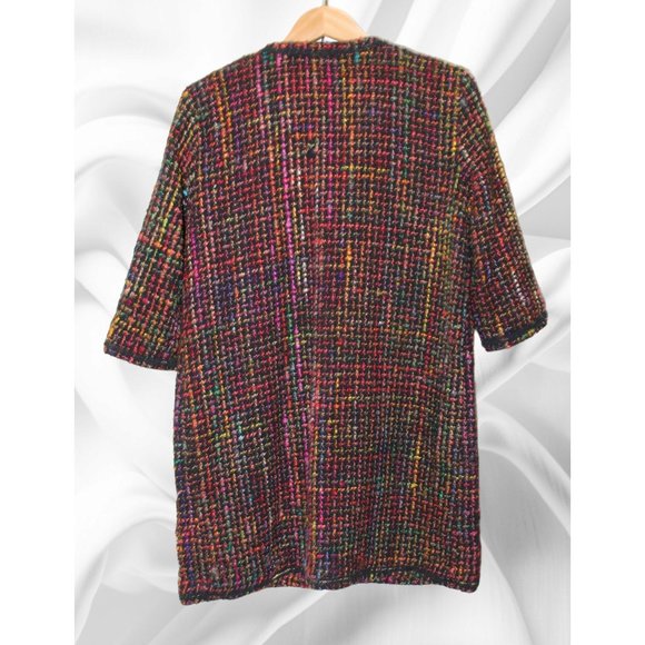 Multicolor Tweed Women's Coat - Picture 2 of 15